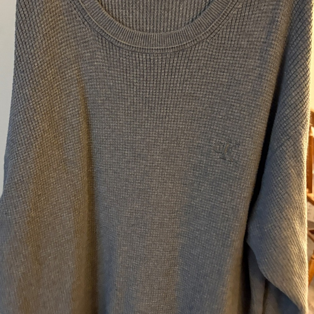 Calvin Klein Men's Charcoal Crewneck Sweater